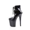 Pleaser - FLAMINGO80022 Platform Boots, Pole dance shoes - Black Product image
